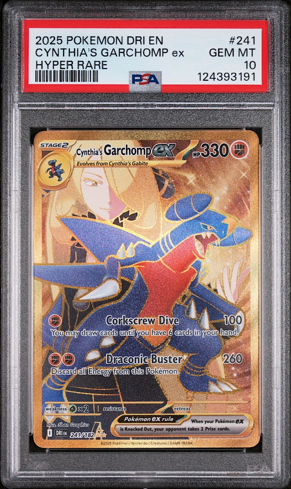 Cynthia's Garchomp EX (PSA 10) - 241/182 (Destined Rivals)