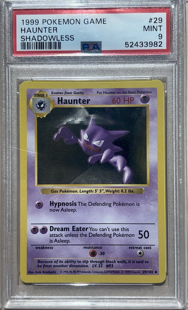Haunter (PSA 9) - 29/102 (Base Set 1st Edition & Shadowless)