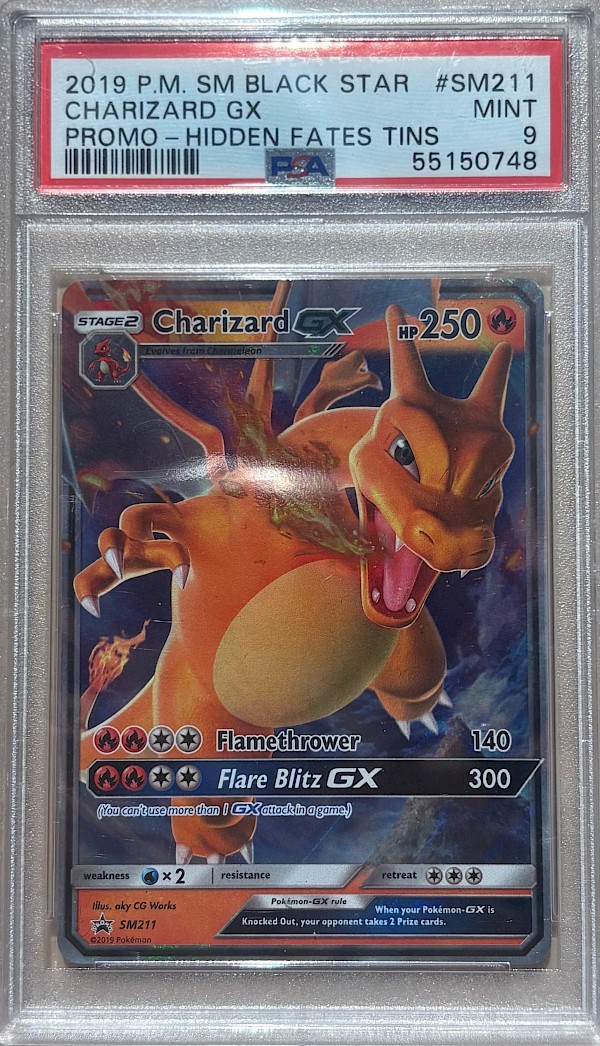 Charizard GX (PSA 9) - SM211 (Sun & Moon Promo)