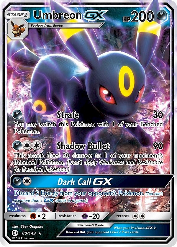 Umbreon GX - 80/149 (Sun & Moon Base Set)