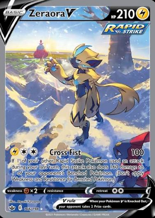 Zeraora V (Alternate Full Art) - 166/198 (Chilling Reign)