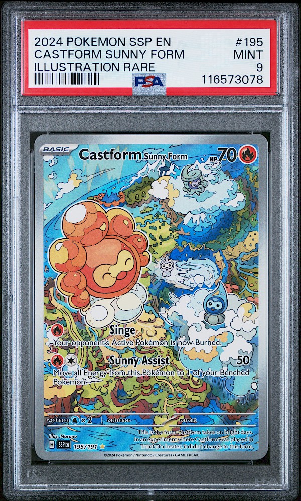 Castform (PSA 9) - 195/191 (Surging Sparks)