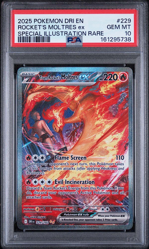 Team Rocket's Moltres EX (PSA 10) - 229/182 (Destined)