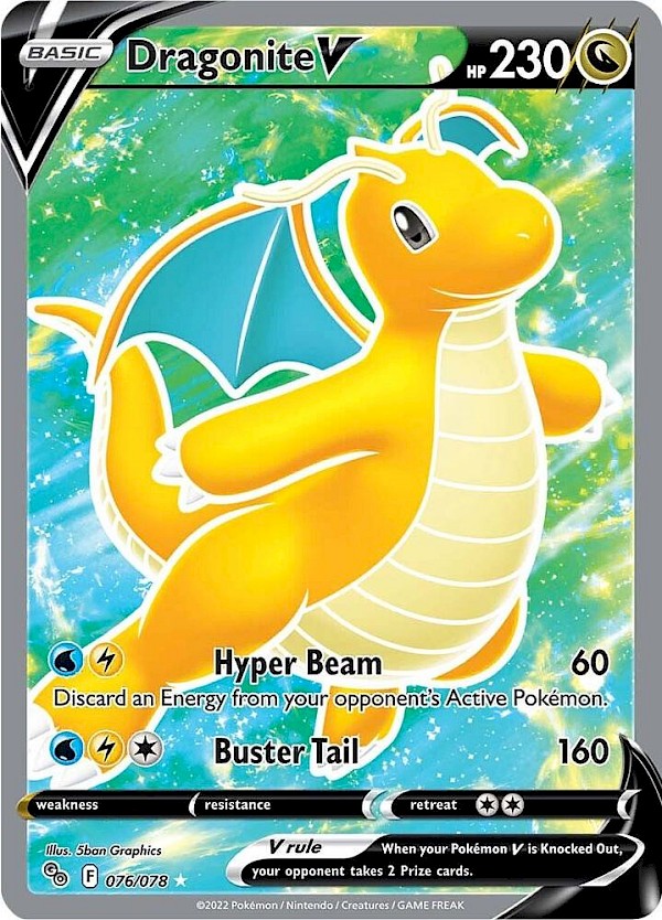 Dragonite V (Full Art) - 076/078 (Pok&eacute;mon Go)