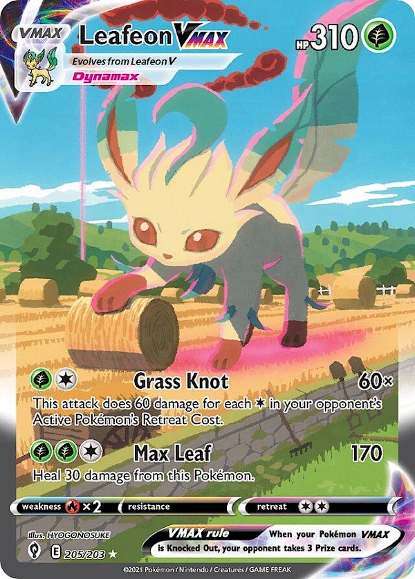 Leafeon VMAX (Alternate Art) - 205/203 (Evolving Skies)