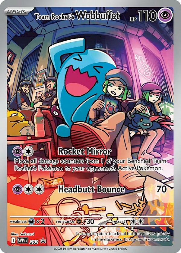 Team Rocket's Wobbuffet (Sealed) - 203 (Scarlet & Violet Promo)