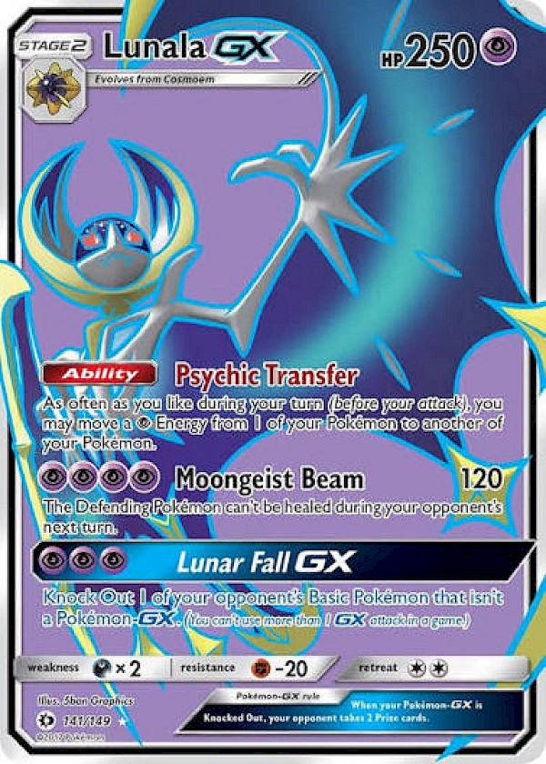 Lunala GX (Full Art) - 141/149 Z (Sun & Moon Base Set)