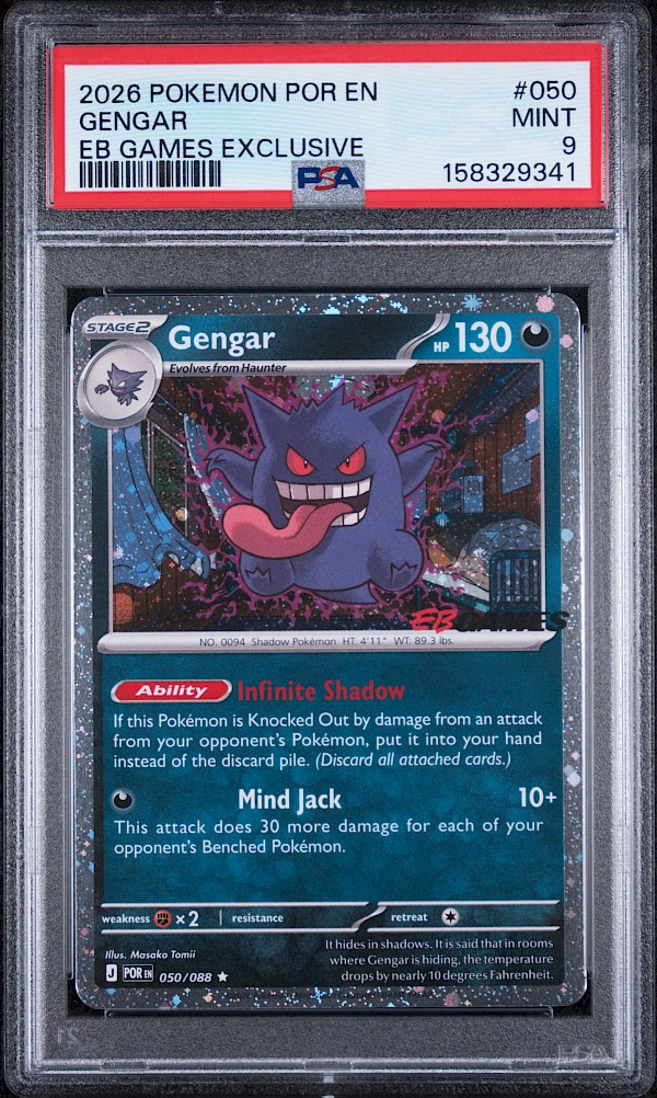 Gengar EB Games (PSA 9) - 050/088 (Perfect Order)