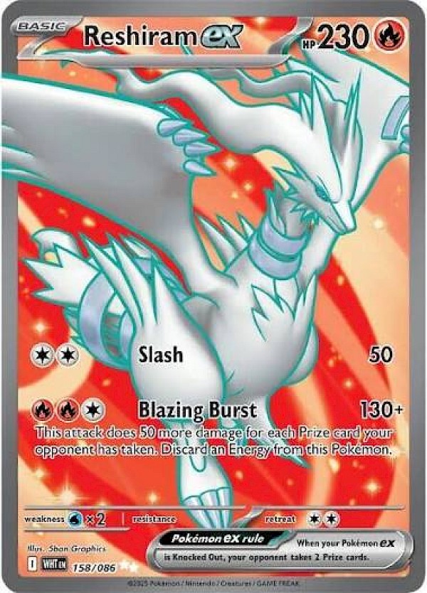 Reshiram EX - 158/086 (White Flare)