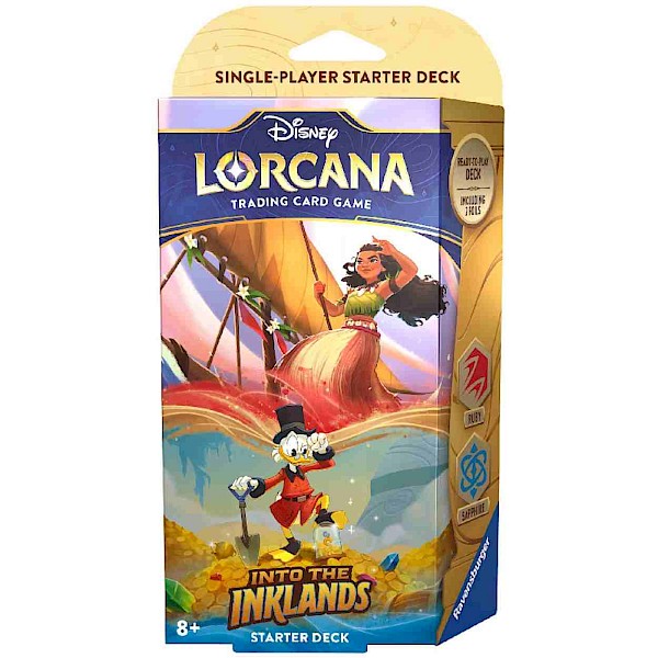 Disney Lorcana Trading Card Game: Into The Inklands Ruby and Sapphire Starter Deck