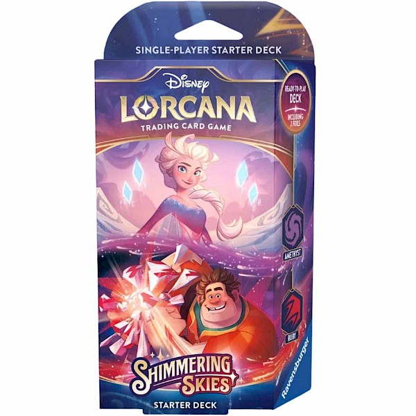 Disney Lorcana: Shimmering Skies Amethyst and Ruby Starter Deck