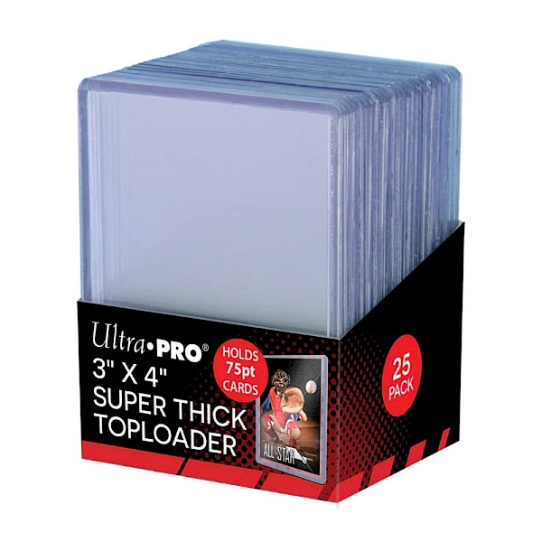 Ultra pro: 3&rdquo;x4&rdquo; Super Thick Toploader 75 point (25ct)