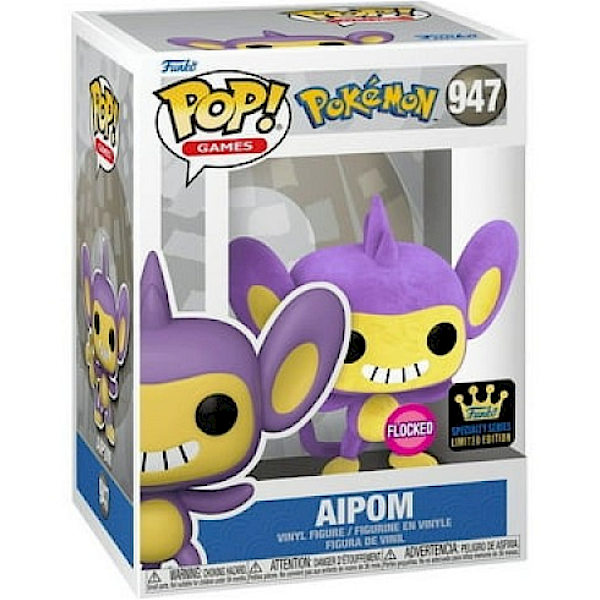 Funko Pop! Games: Pokemon - Aipom Flocked Specialty Series