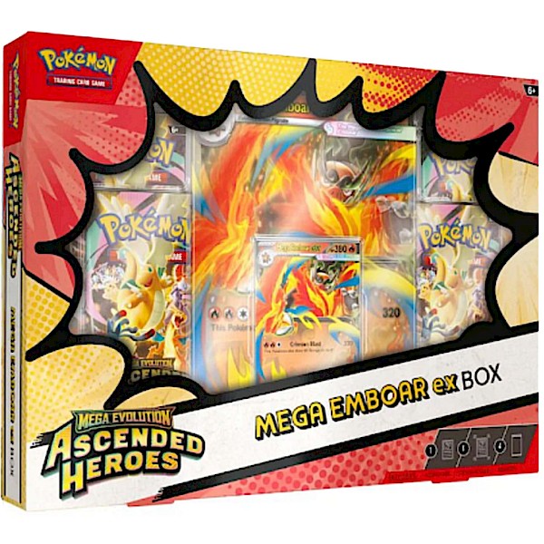 Pok&eacute;mon: Ascended Heroes Mega Emboar Ex Box