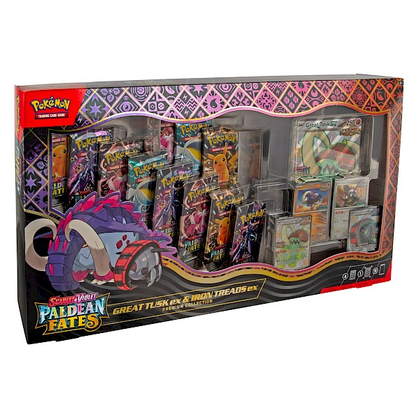 Pok&eacute;mon: Paldean Fates Great Tusk Ex & Iron Threads Ex Premium Collection