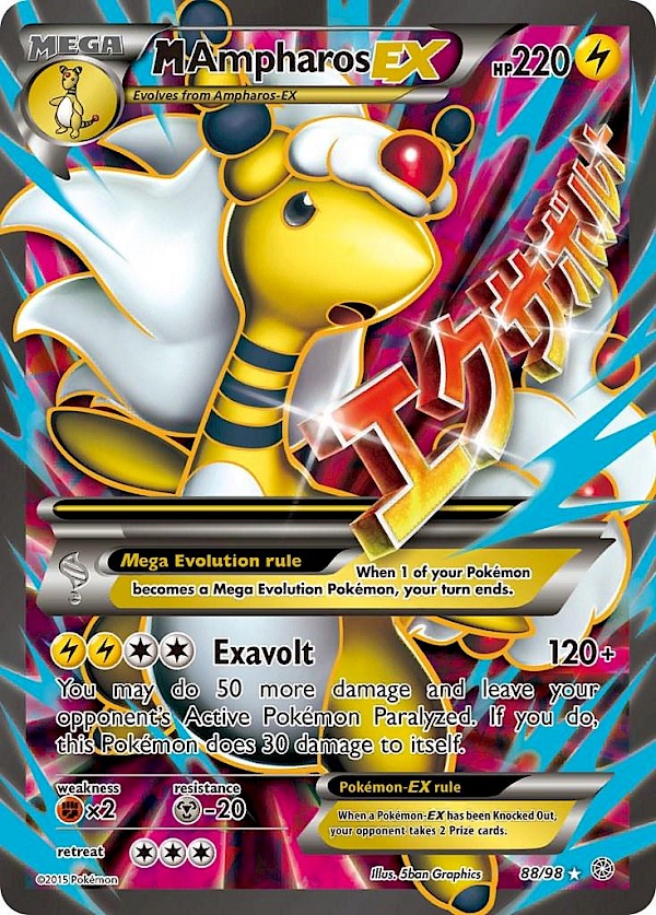M Ampharos EX (88 Full Art) - 88/98 (Ancient Origins)