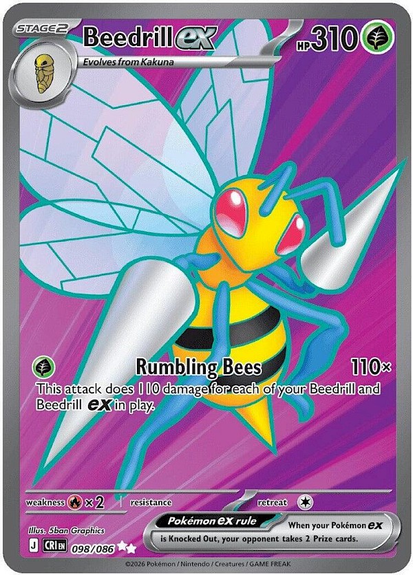 Beedrill EX - 098/086 (Chaos Rising)