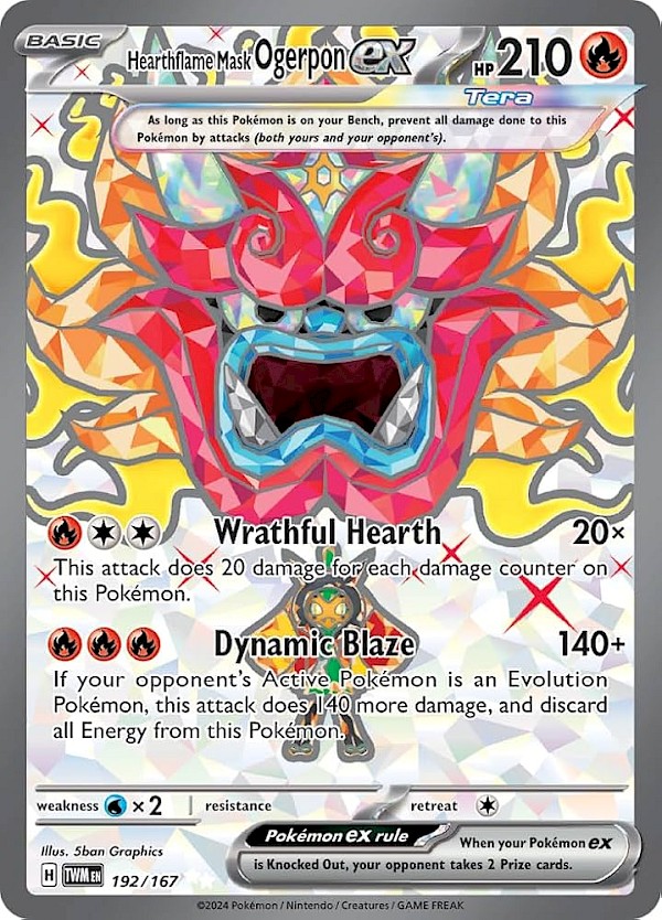 Hearthflame Mask Ogerpon EX - 192/167 (Twilight Masquerade)