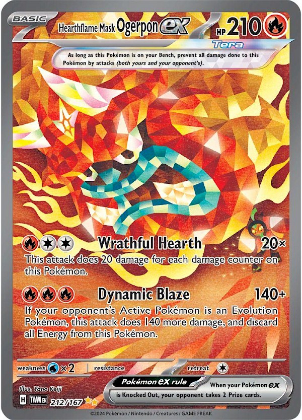 Hearthflame Mask Ogerpon EX - 212/167 (Twilight Masquerade)