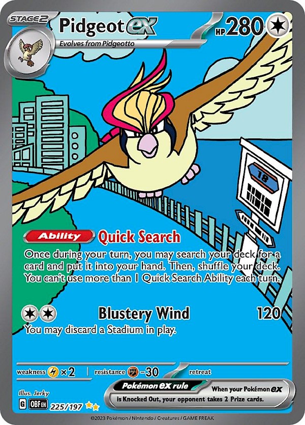 Pidgeot EX - 225/197 (Obsidian Flames)