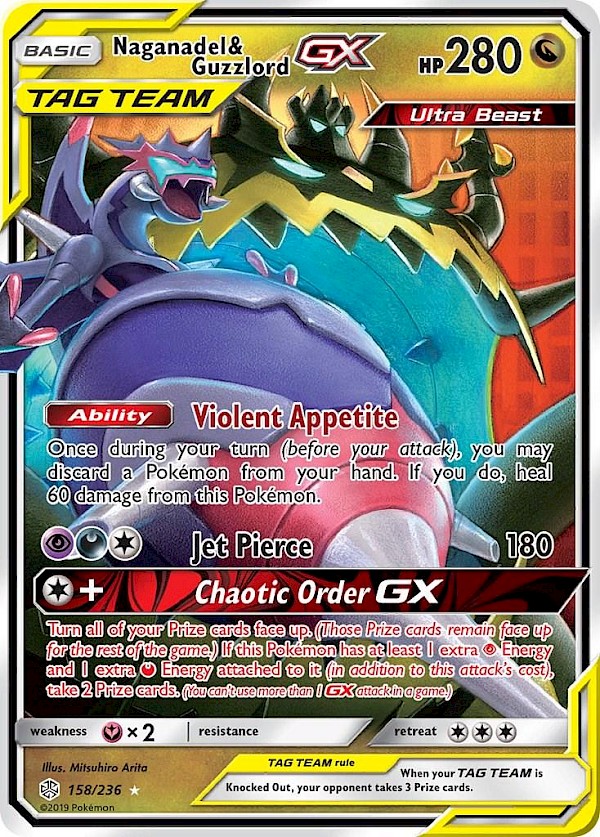 Naganadel & Guzzlord GX - 158/236 (Cosmic Eclipse)