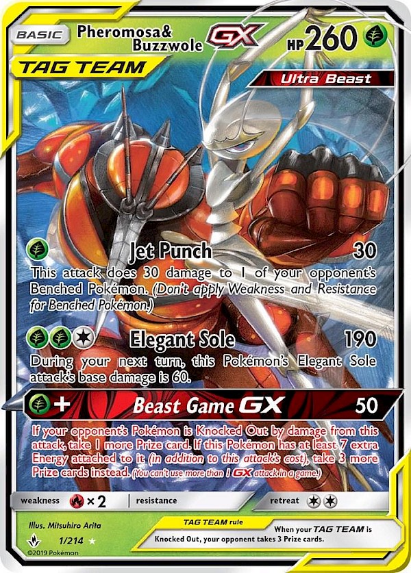 Pheromosa & Buzzwole GX - 1/214 (Unbroken Bonds)