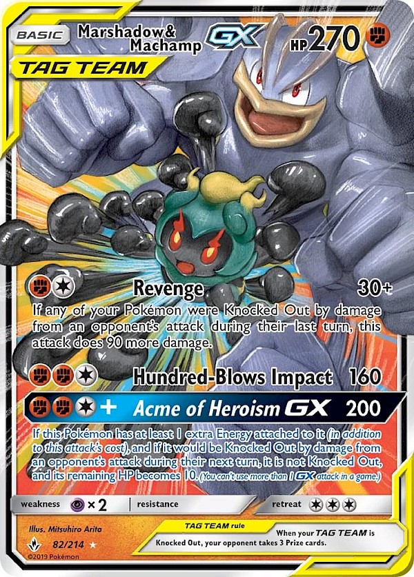 Marshadow & Machamp GX - 82/214 (Unbroken Bonds)