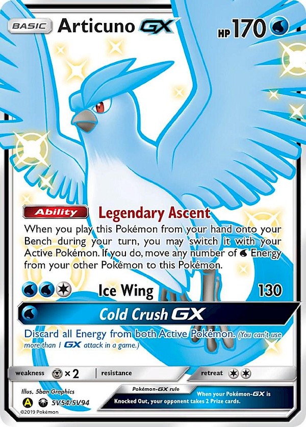 Articuno GX - SV54/SV94 (Hidden Fates: Shiny Vault)