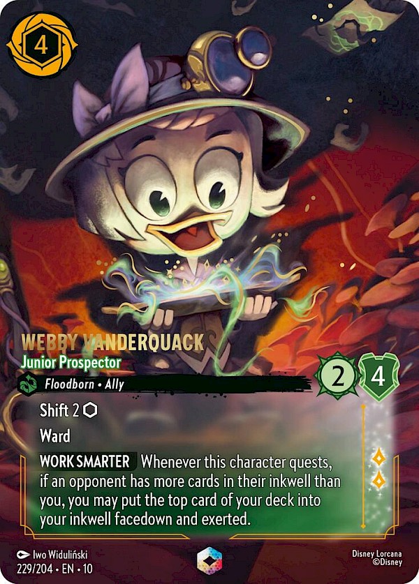 Webby Vanderquack - Junior Prospector (229/204 EN 10) - Whispers in the Well
