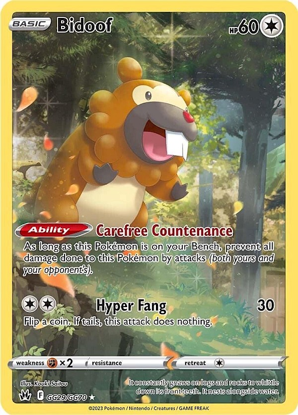 Bidoof - GG29/GG70 (Crown Zenith: Galarian Gallery)