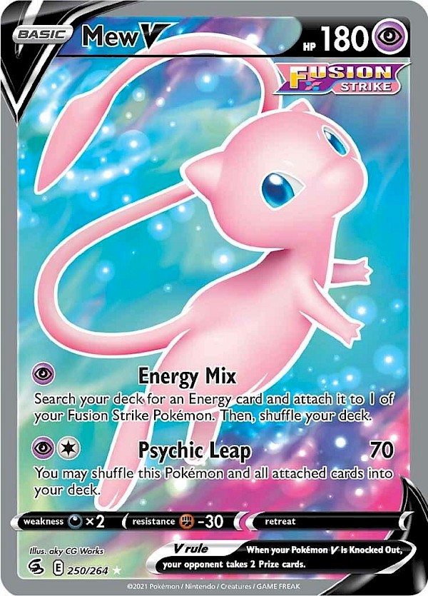 Mew V (Full Art) - 250/264 (Fusion Strike)
