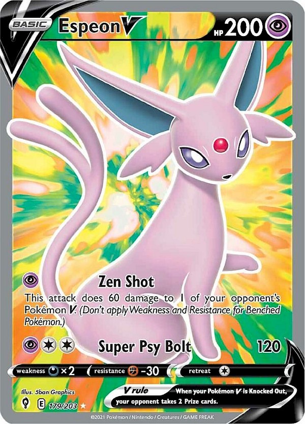 Espeon V (Full Art) - 179/203 (Evolving Skies)