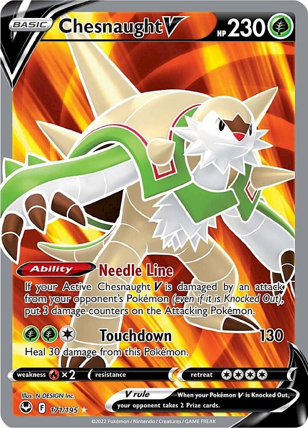 Chesnaught V (Full Art) - 171/195 (Silver Tempest)