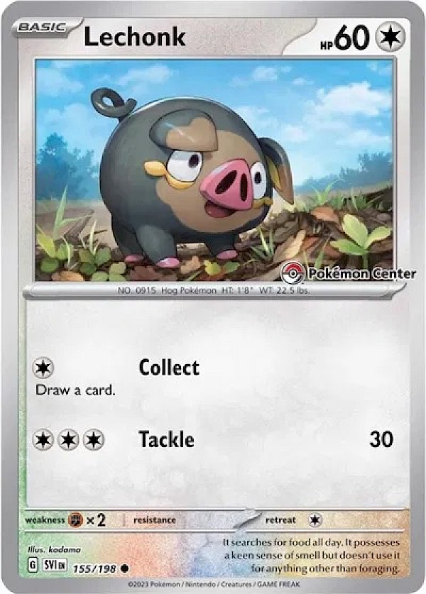 Lechonk (Sealed Pok&eacute;mon Center Exclusive) - 155/198 (Scarlet & Violet Promo)
