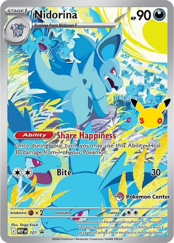 Nidorina (Sealed Pok&eacute;mon Center Exclusive) - 101 (30th Celebration)
