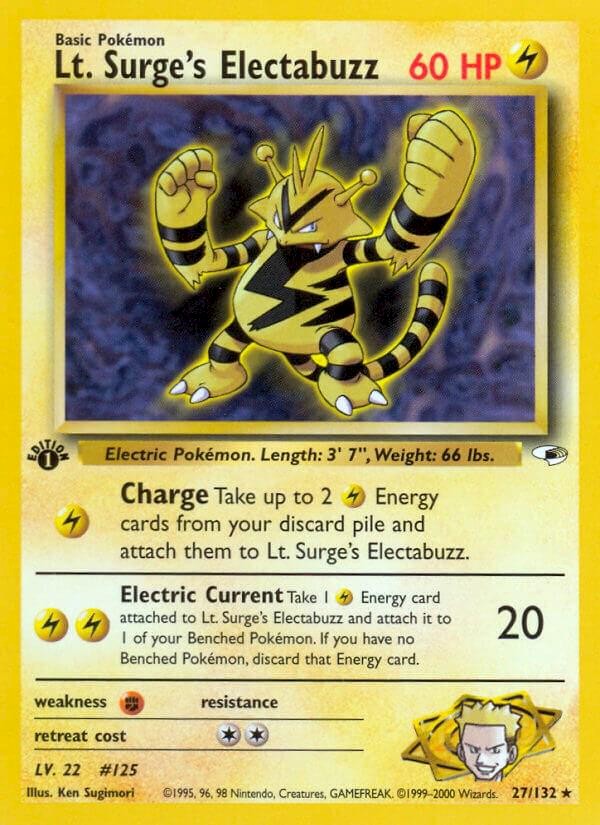 Lt. Surge's Electabuzz (First Edition) - 27/132 (Gym Heroes)