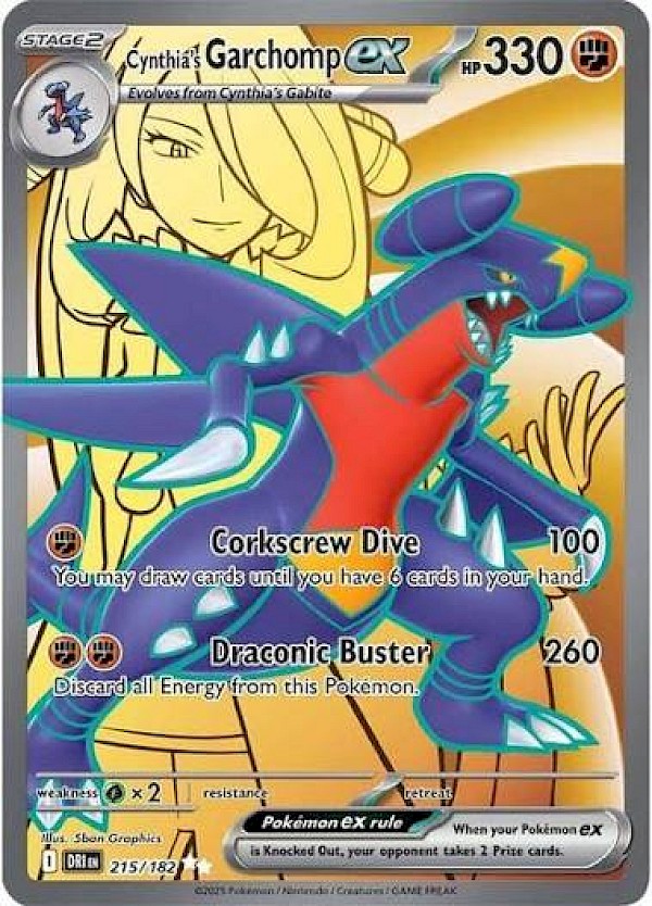 Cynthia's Garchomp EX - 215/182 (Destined Rivals)
