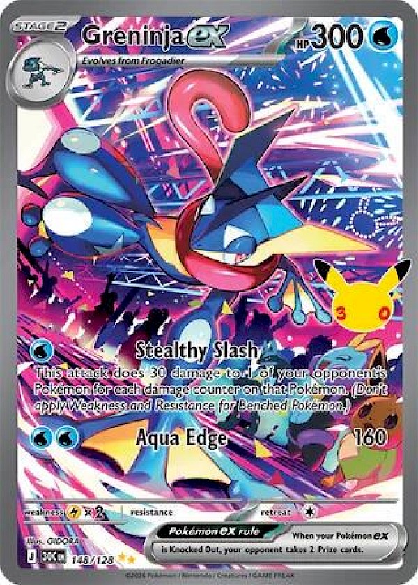 Greninja EX - 148/128 (30th Celebration)