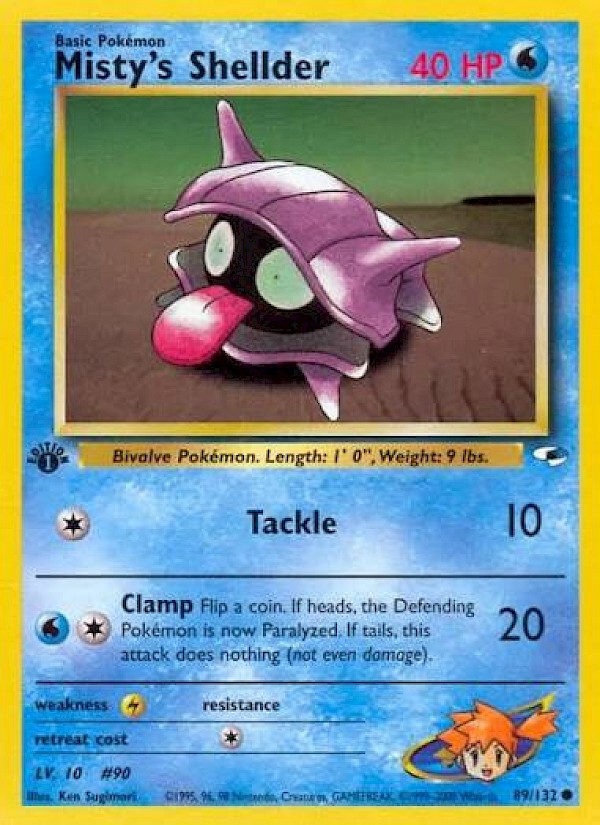 Misty's Shellder (First Edition) - 89/132 (Gym Heroes)