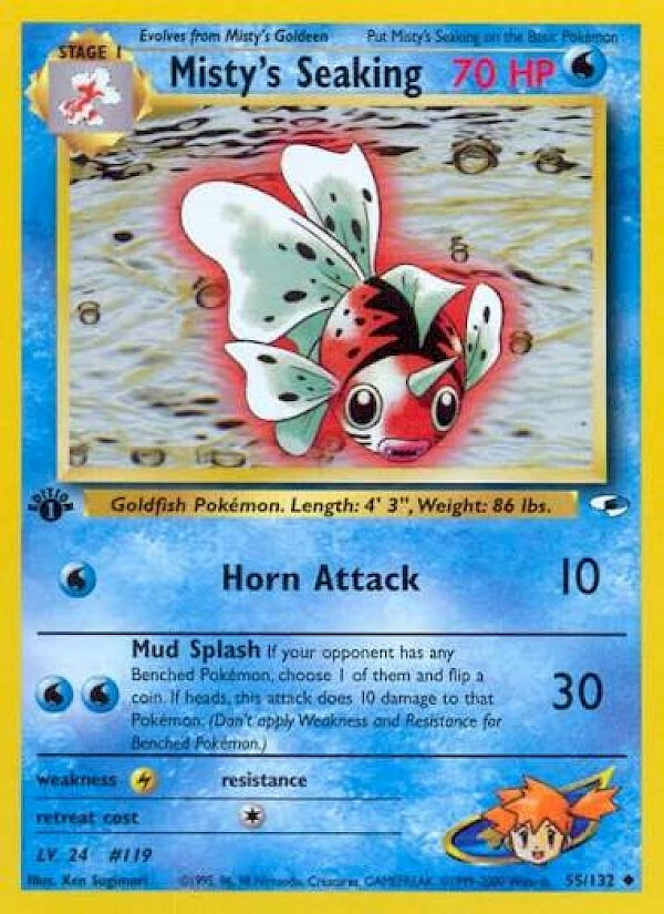 Misty's Seaking (First Edition) - 55/132 (Gym Heroes)