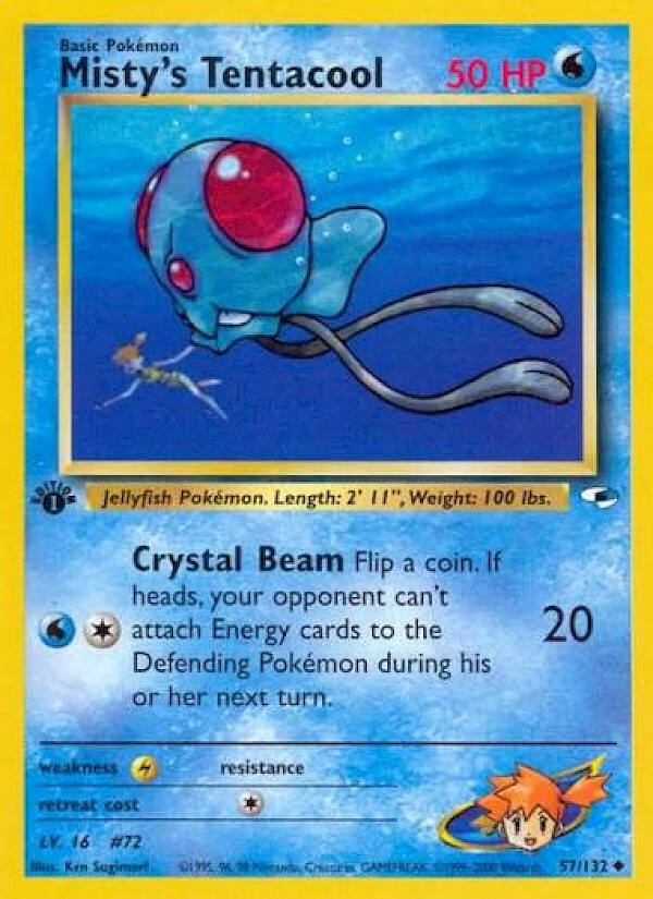 Misty's Tentacool (First Edition) - 57/132 (Gym Heroes)