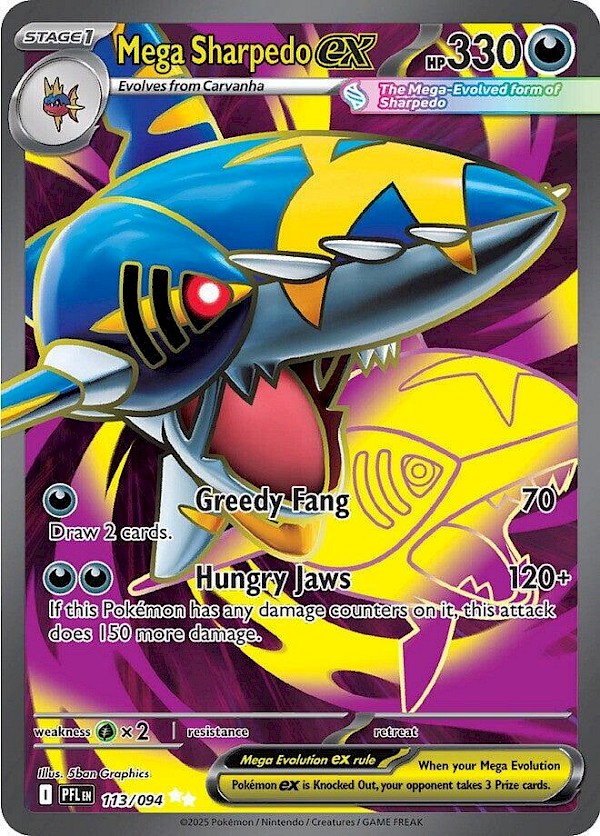 Mega Sharpedo EX - 113/094 (Phantasmal Flames)