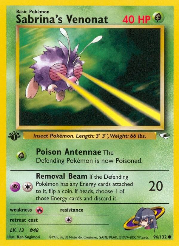 Sabrina's Venonat (First Edition) - 96/132 (Gym Heroes)