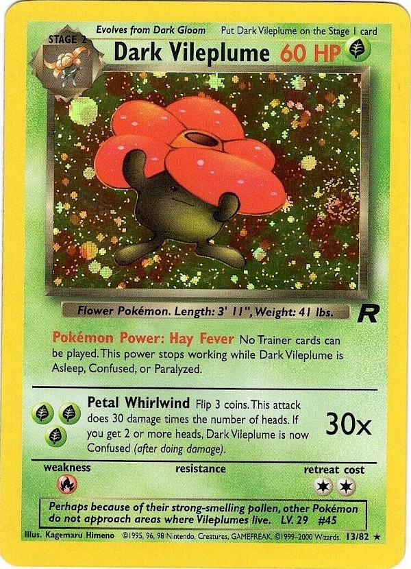 Dark Vileplume (Unlimited Holofoil) - 13/82 (Team Rocket)