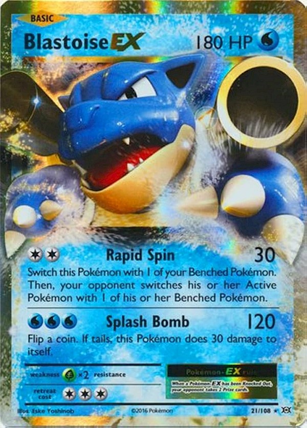 Blastoise EX - 21/108 (Evolutions)