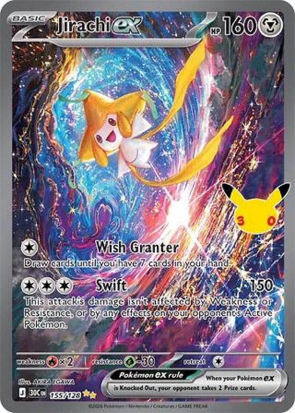 Jirachi EX - 155/128 (30th Celebration)