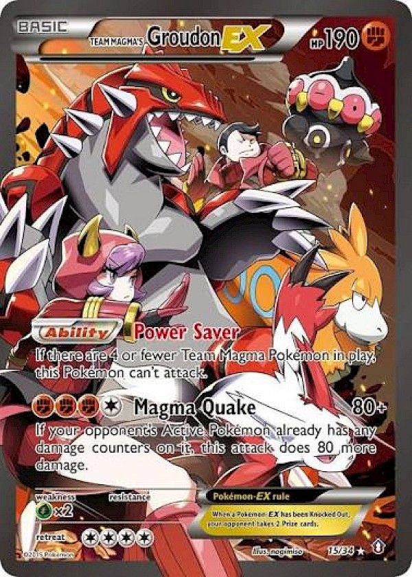 Team Magma's Groudon EX - 15/34 (Double Crisis)