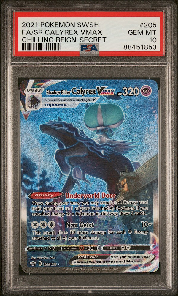 Calyrex VMAX (PSA 10) - 205/198 (Chilling Reign)
