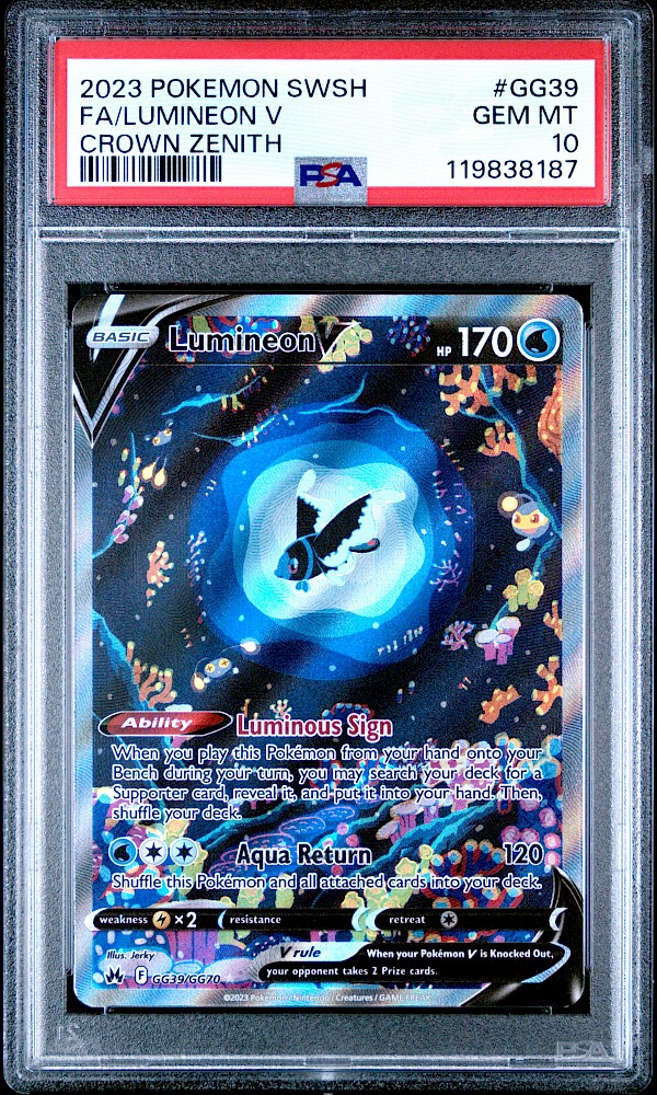 Lumineon V (PSA 10) - GG39/GG70 (Crown Zenith)