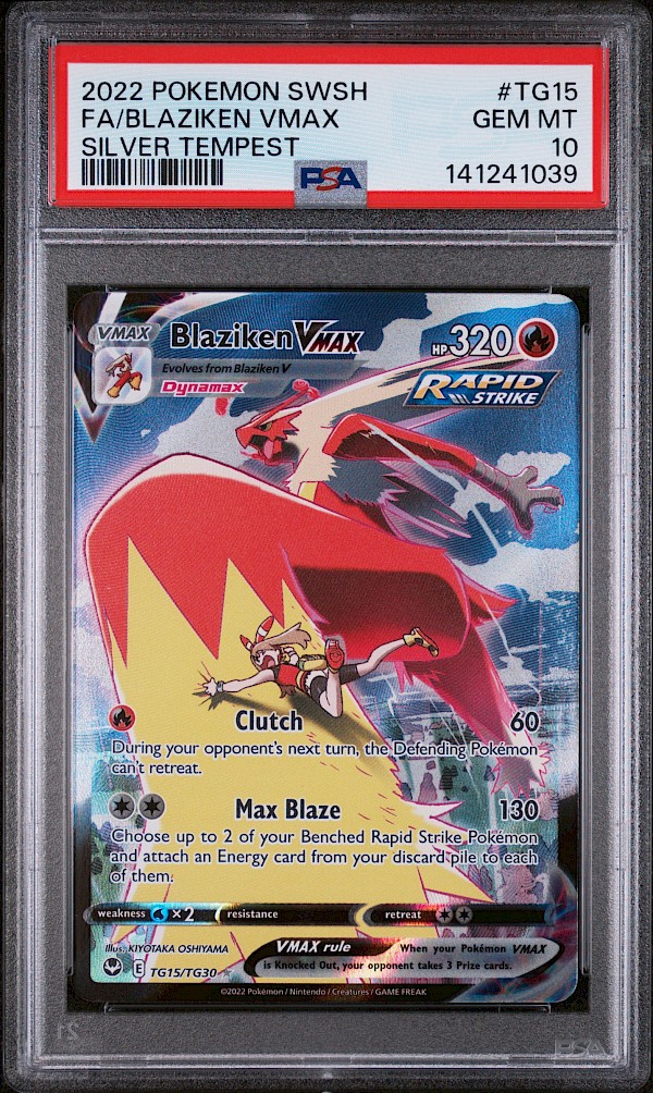Blaziken VMAX (PSA 10) - TG15/TG30 (Silver Tempest)